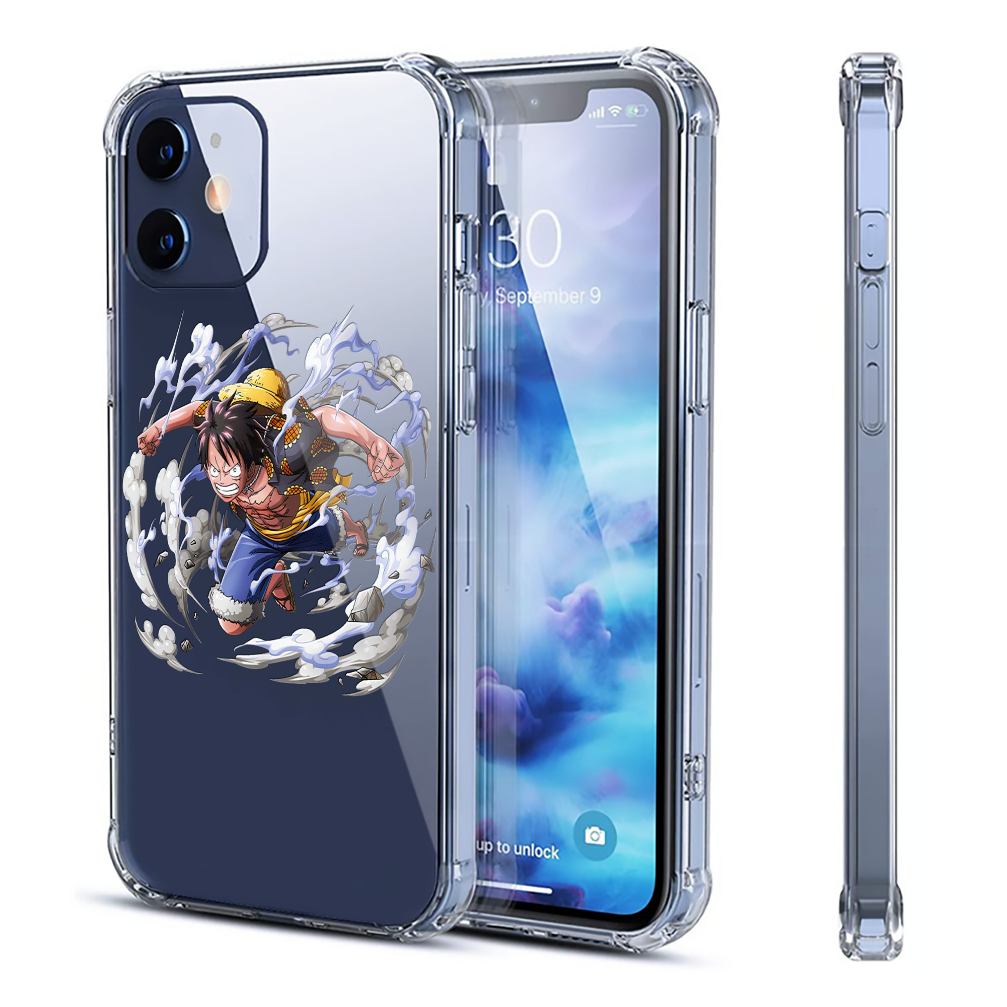 （画像用） ワンピース モンキー・D・ルフィ ONE PIECE Monkey D. Luffy 【iPhone 12シリーズ対応】透明スマホケース（クリアソフトケース）